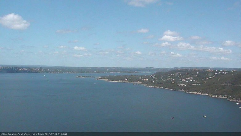 Lake Travis webcam, July 17, 2016 10:50 AM CT