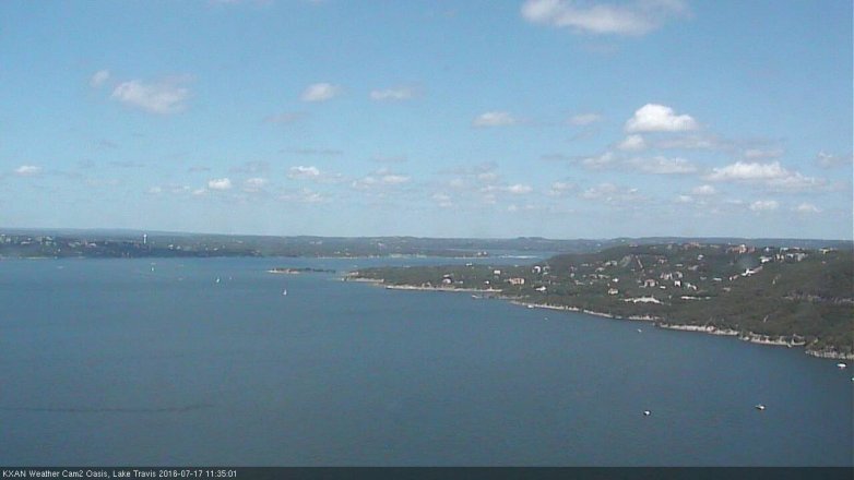 Lake Travis webcam, July 17, 2016 10:55 AM CT