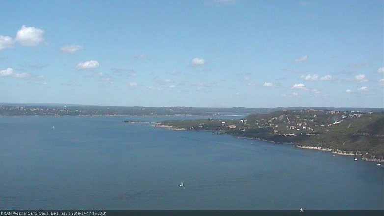 Lake Travis webcam, July 17, 2016 11:10 AM CT