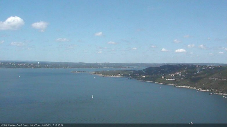 Lake Travis webcam, July 17, 2016 11:35 AM CT