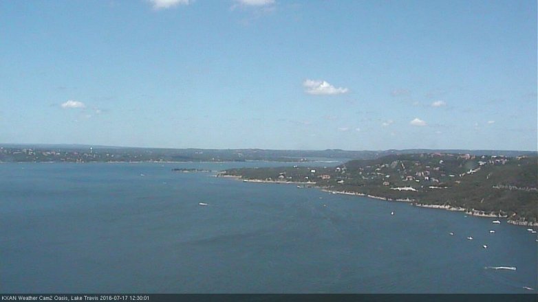 Lake Travis webcam, July 17, 2016 11:50 AM CT