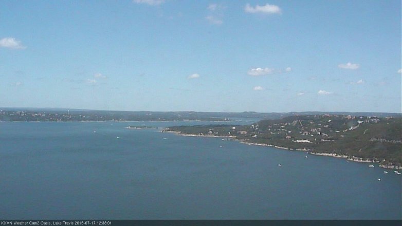 Lake Travis webcam, July 17, 2016 12:05 PM CT