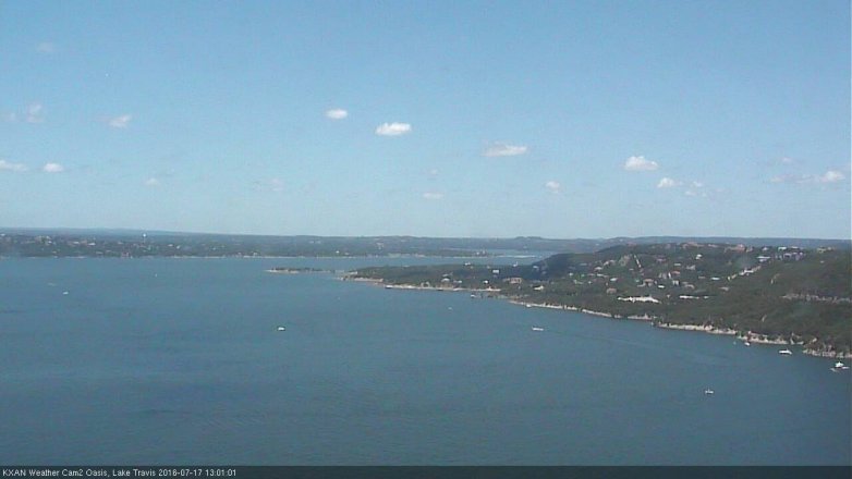 Lake Travis webcam, July 17, 2016 12:15 PM CT