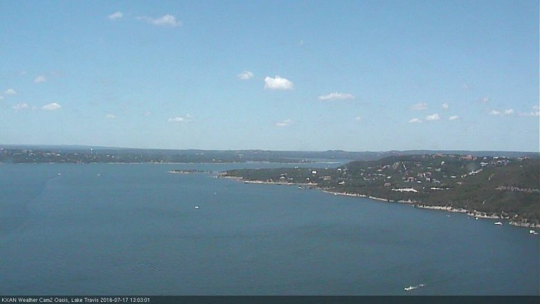 Lake Travis webcam, July 17, 2016 12:20 PM CT