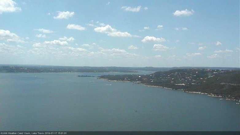 Lake Travis webcam, July 17, 2016 2:25 PM CT