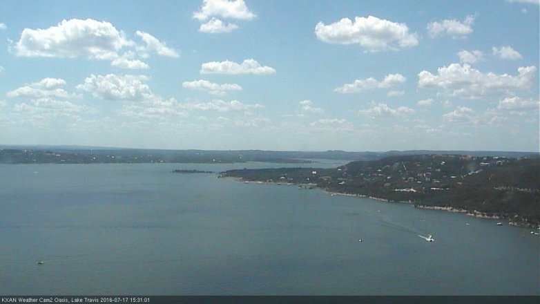 Lake Travis webcam, July 17, 2016 2:50 PM CT