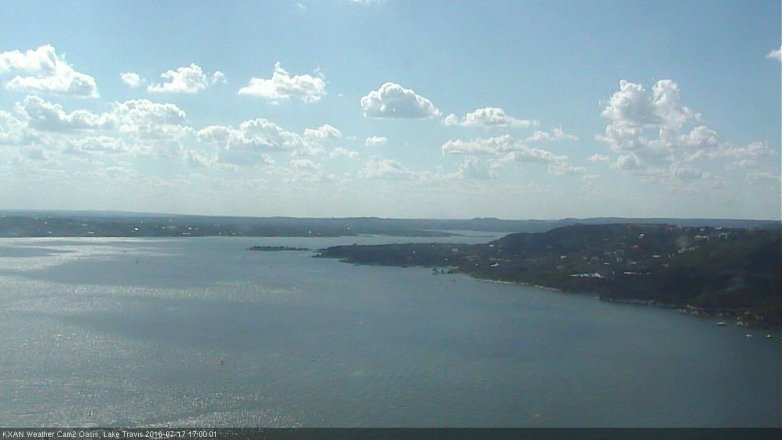 Lake Travis webcam, July 17, 2016 4:05 PM CT