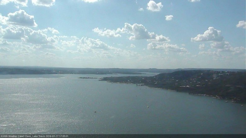Lake Travis webcam, July 17, 2016 4:10 PM CT