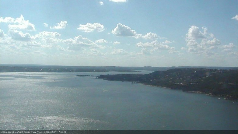 Lake Travis webcam, July 17, 2016 4:25 PM CT