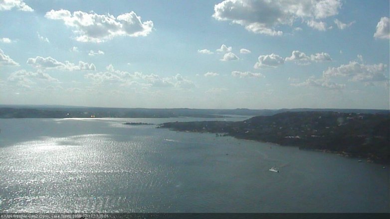 Lake Travis webcam, July 17, 2016 4:45 PM CT