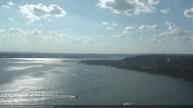 Lake Travis webcam, July 17, 2016 5:00 PM CT