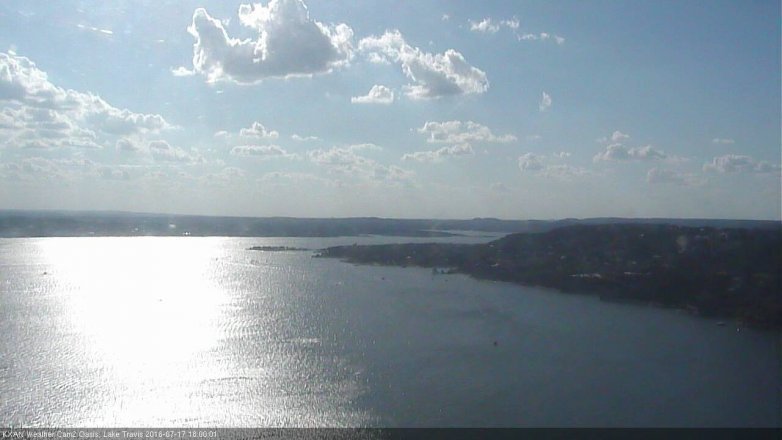 Lake Travis webcam, July 17, 2016 5:05 PM CT