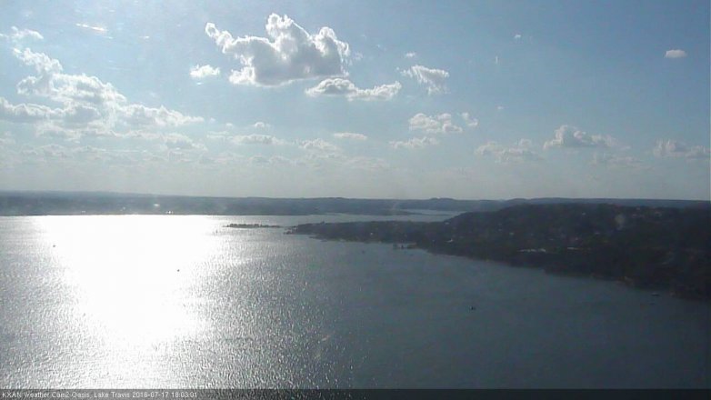 Lake Travis webcam, July 17, 2016 5:15 PM CT