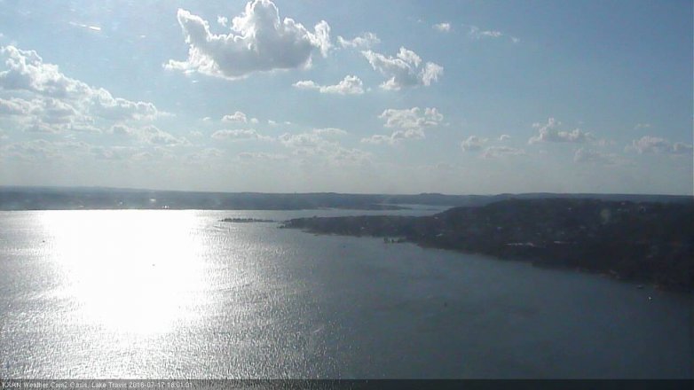 Lake Travis webcam, July 17, 2016 5:20 PM CT