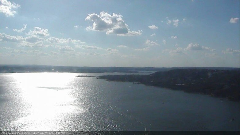 Lake Travis webcam, July 17, 2016 5:30 PM CT