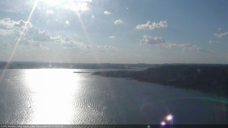 Lake Travis webcam, July 17, 2016 5:40 PM CT