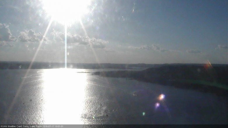 Lake Travis webcam, July 17, 2016 6:10 PM CT