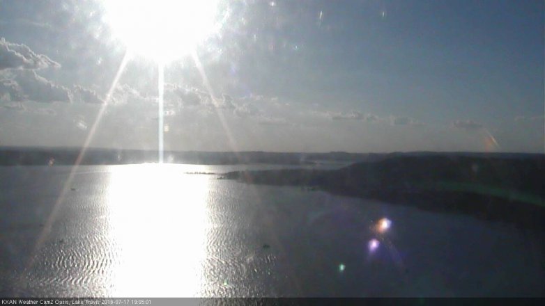 Lake Travis webcam, July 17, 2016 6:20 PM CT