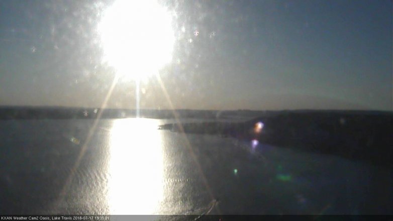 Lake Travis webcam, July 17, 2016 6:50 PM CT