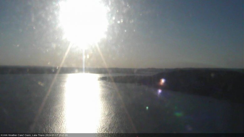 Lake Travis webcam, July 17, 2016 6:55 PM CT