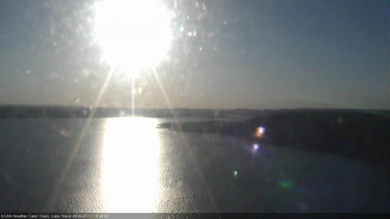 Lake Travis webcam, July 17, 2016 7:00 PM CT