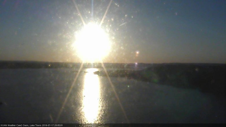 Lake Travis webcam, July 17, 2016 7:10 PM CT