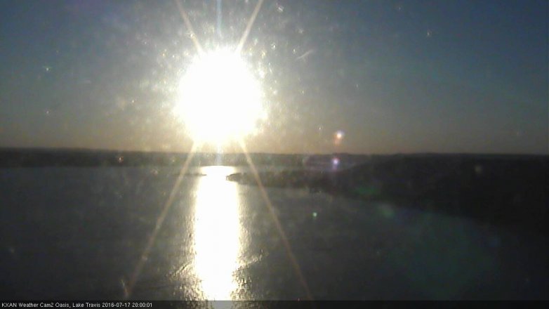 Lake Travis webcam, July 17, 2016 7:25 PM CT