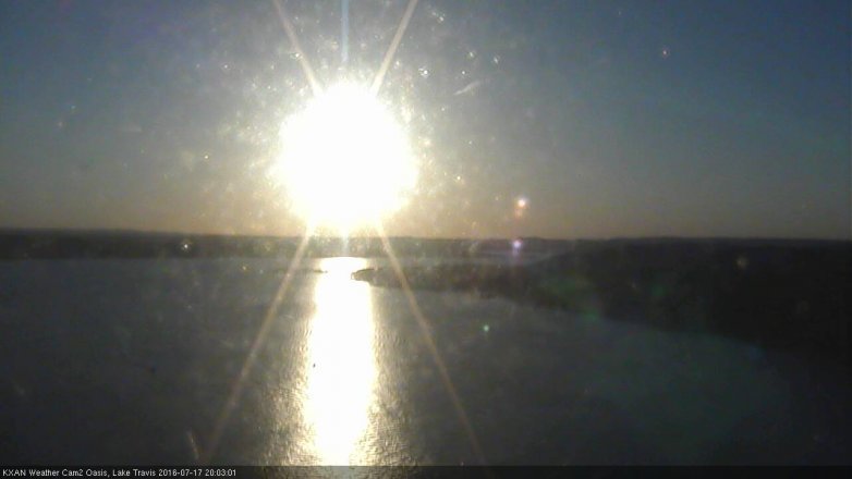 Lake Travis webcam, July 17, 2016 7:30 PM CT