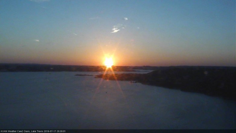 Lake Travis webcam, July 17, 2016 7:35 PM CT