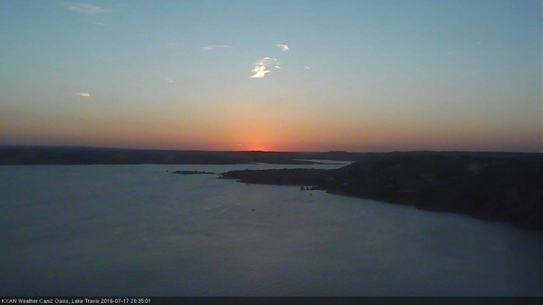 Lake Travis webcam, July 17, 2016 7:45 PM CT