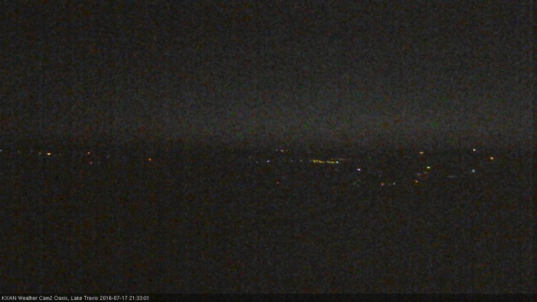 Lake Travis webcam, July 17, 2016 8:55 PM CT