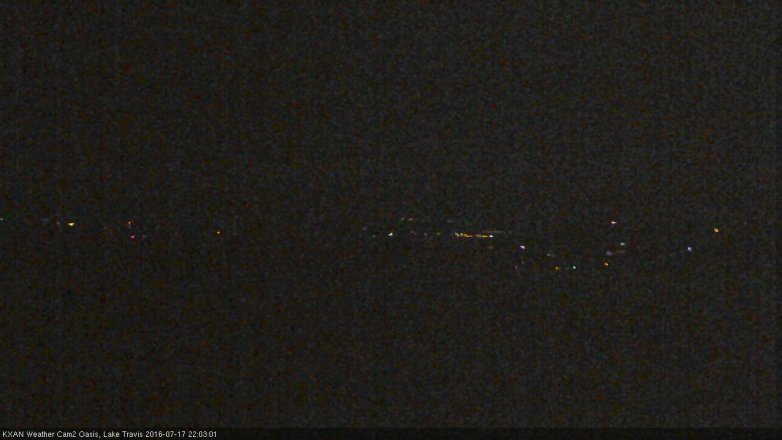 Lake Travis webcam, July 17, 2016 9:15 PM CT