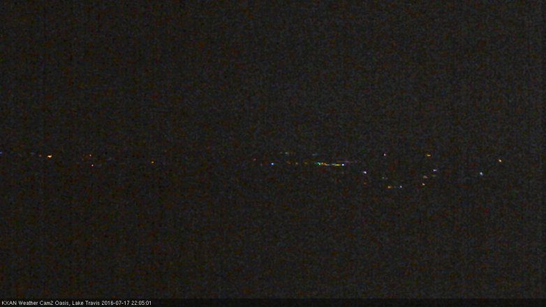 Lake Travis webcam, July 17, 2016 9:30 PM CT