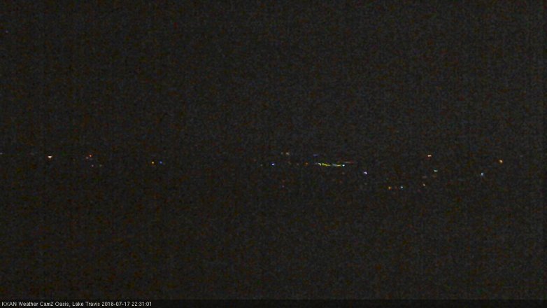Lake Travis webcam, July 17, 2016 9:35 PM CT