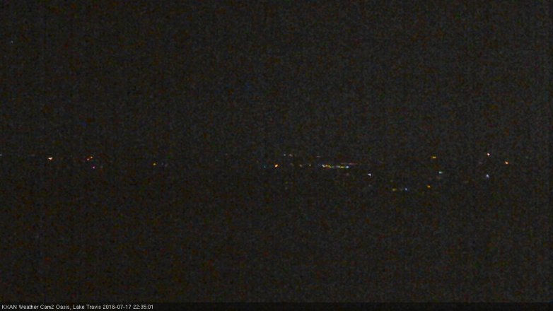 Lake Travis webcam, July 17, 2016 9:40 PM CT