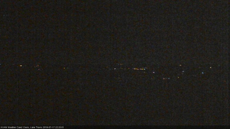 Lake Travis webcam, July 17, 2016 9:55 PM CT