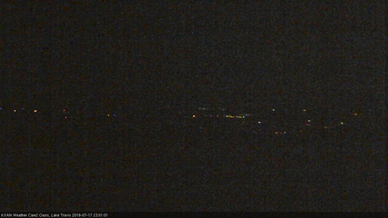 Lake Travis webcam, July 17, 2016 10:20 PM CT