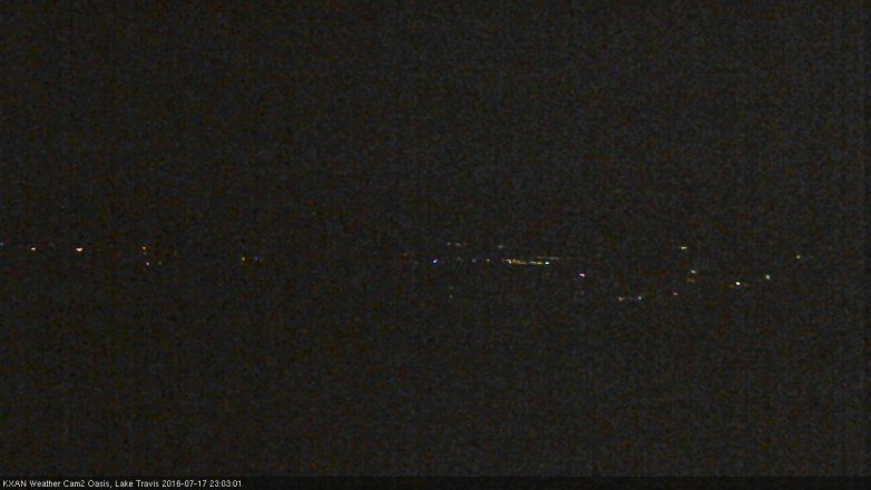 Lake Travis webcam, July 17, 2016 10:30 PM CT