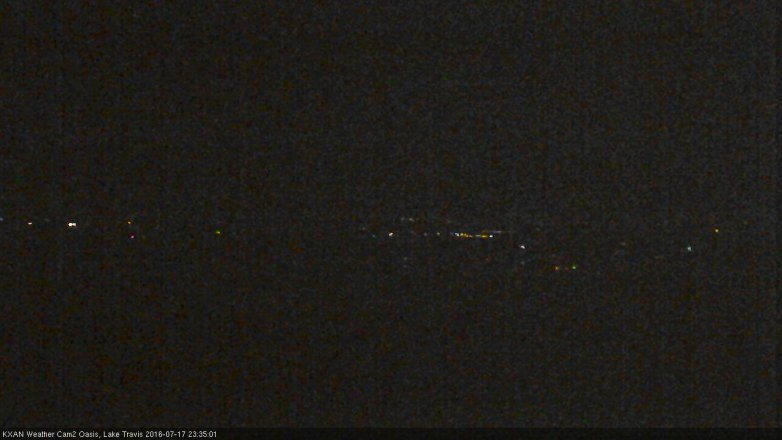 Lake Travis webcam, July 17, 2016 11:00 PM CT
