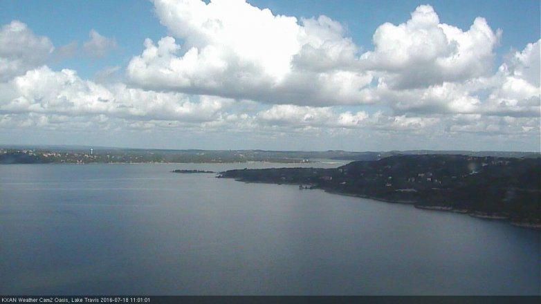 Lake Travis webcam, July 18, 2016 10:05 AM CT