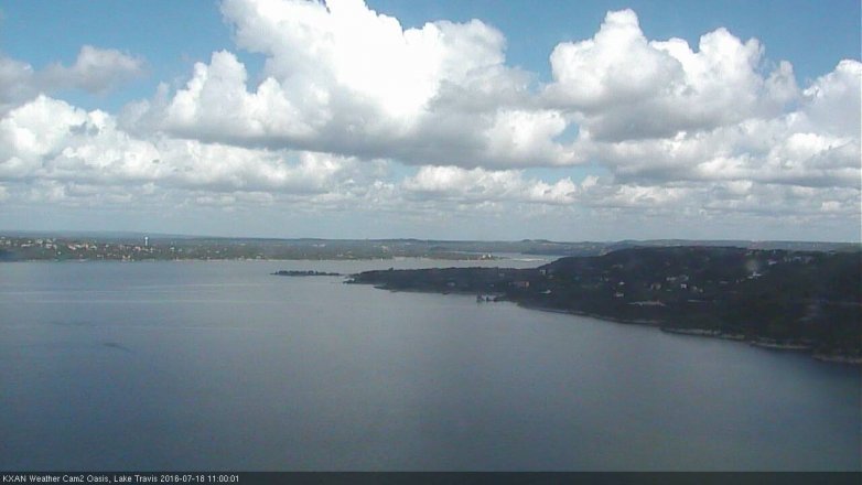 Lake Travis webcam, July 18, 2016 10:20 AM CT