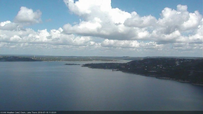 Lake Travis webcam, July 18, 2016 10:35 AM CT