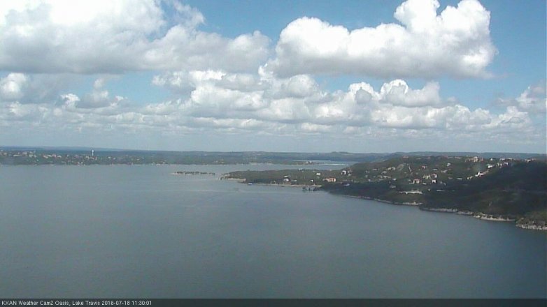 Lake Travis webcam, July 18, 2016 10:40 AM CT