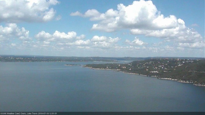 Lake Travis webcam, July 18, 2016 11:25 AM CT