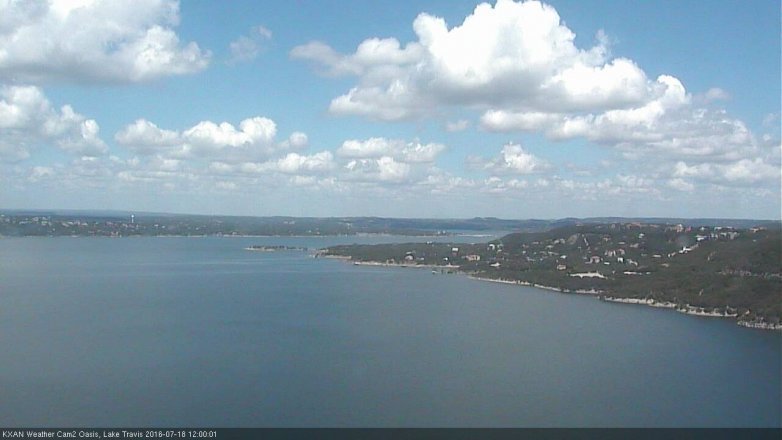 Lake Travis webcam, July 18, 2016 11:30 AM CT