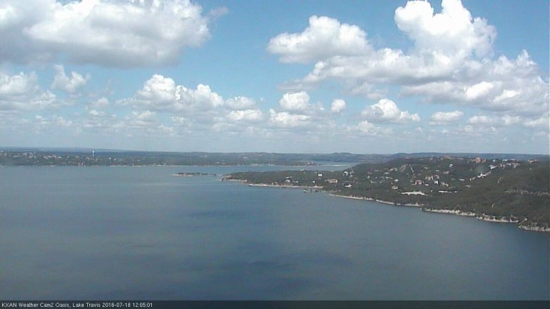 Lake Travis webcam, July 18, 2016 11:35 AM CT