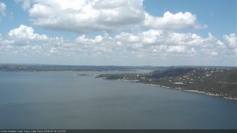 Lake Travis webcam, July 18, 2016 11:40 AM CT