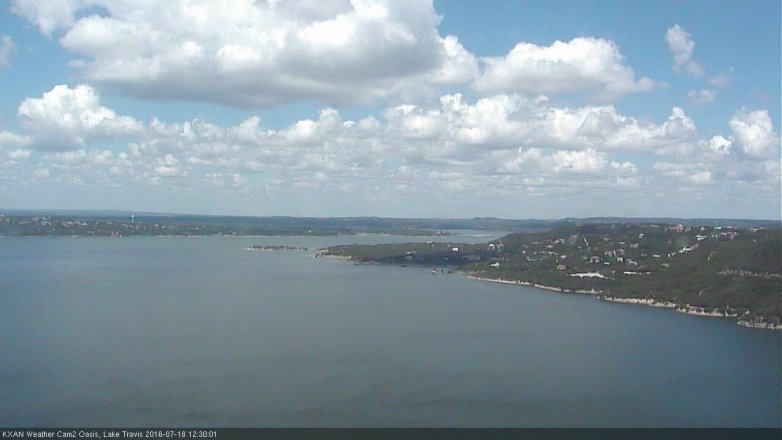Lake Travis webcam, July 18, 2016 11:45 AM CT