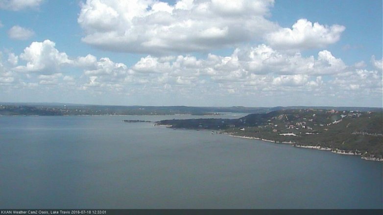 Lake Travis webcam, July 18, 2016 11:55 AM CT