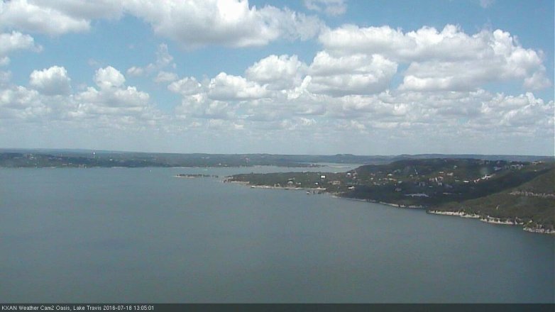Lake Travis webcam, July 18, 2016 12:20 PM CT